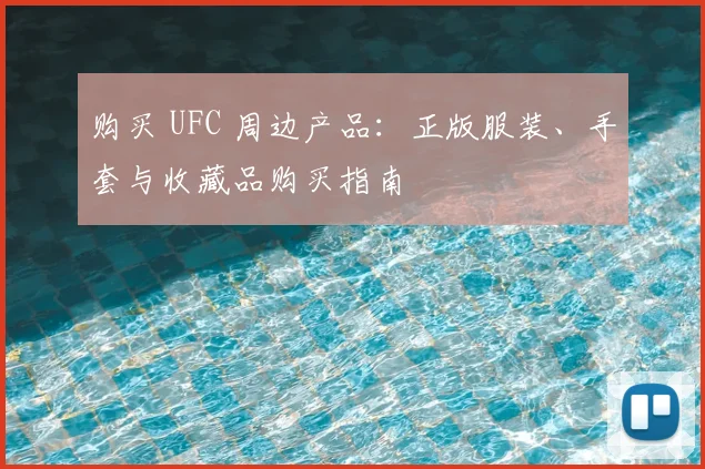 购买 UFC 周边产品：正版服装、手套与收藏品购买指南